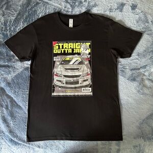 VINTAGE JDM CAR T-shirt. Straight outta Japan Black Size Medium Graphic T-Shirt